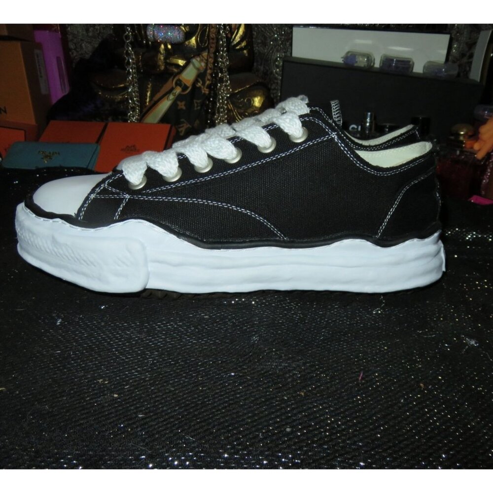 Maison Mihara Yasuhiro Hank low Black and White lace up platform sneakers 42 43 - Picture 1 of 15